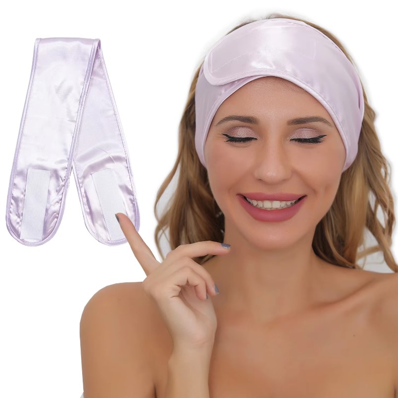 Home Textiles Face Towel - Kadınlar için İpek Saten Ayarlanabilir SPA