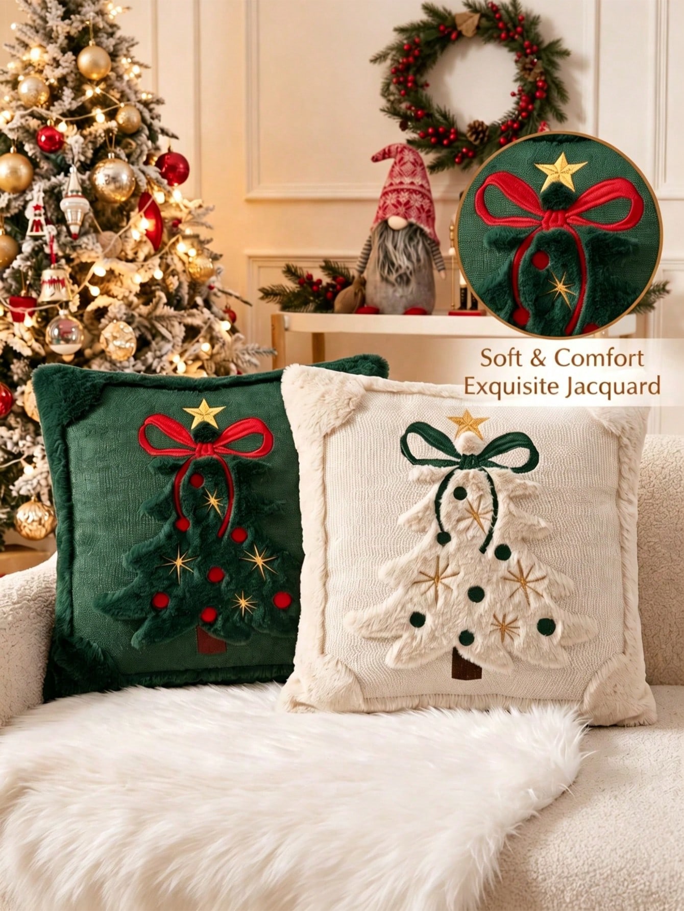 2 adet 3D Jakarlı, Kurdeleli N - Pillow Insert 18X18 incelemesi ve fiyatı